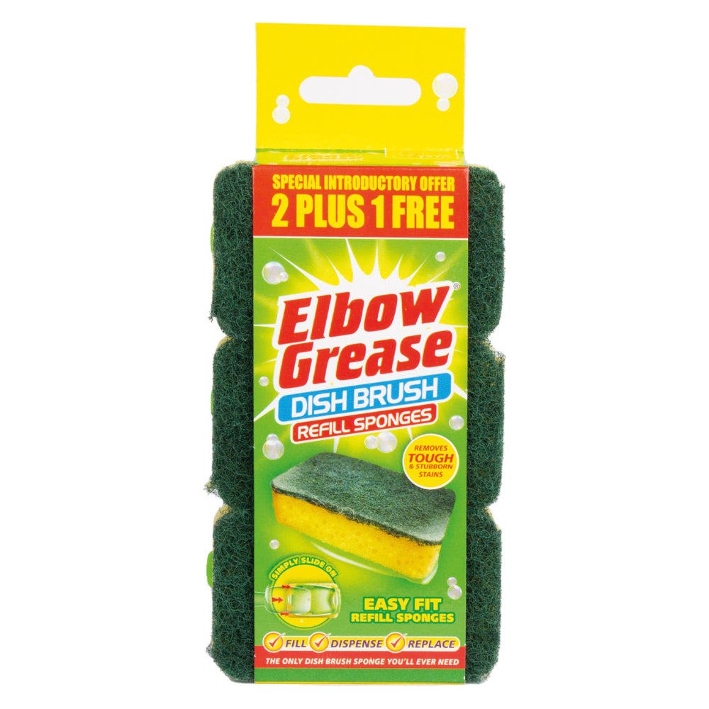 Elbow Grease 3pc Dish Brush Refill - thumbnail 2