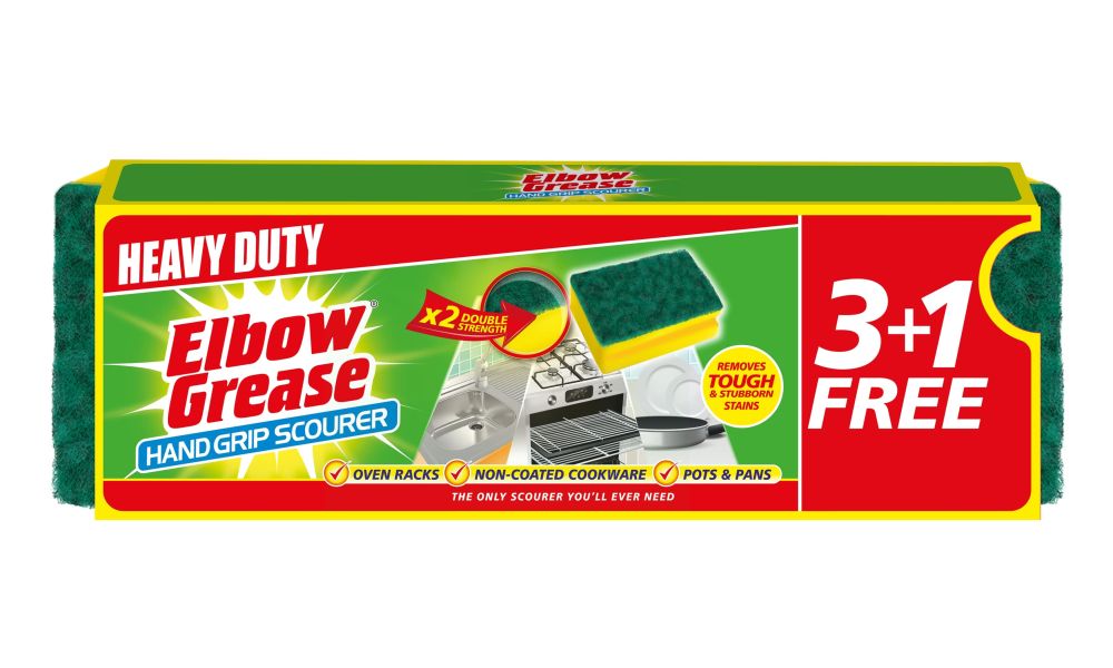 Elbow Grease 4pc Hand Grip Sponge/Scourers