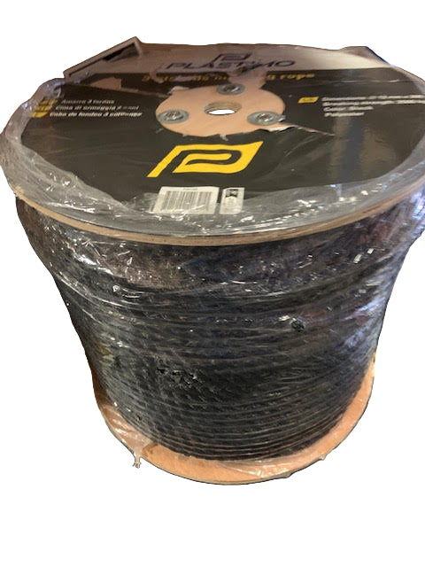 Plastimo 12mm 3 Strand Polyester Rope 200mtr Black